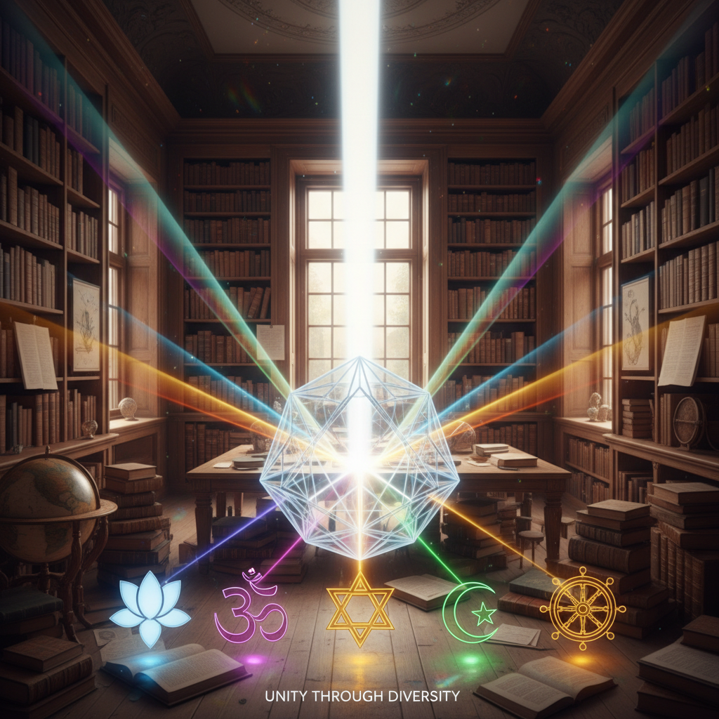 AI acting as a prism to synthesize diverse spiritual wisdom