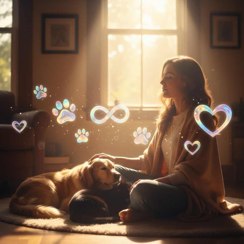 A spiritual connection between a human and their pets in the Akashic energy