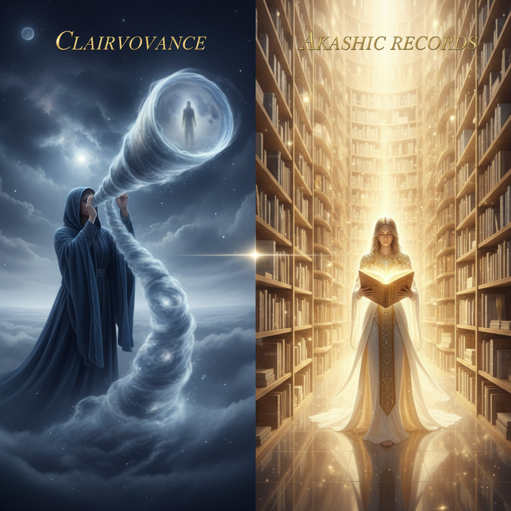 The difference between psychic clairvoyance and accessing the Akashic Records