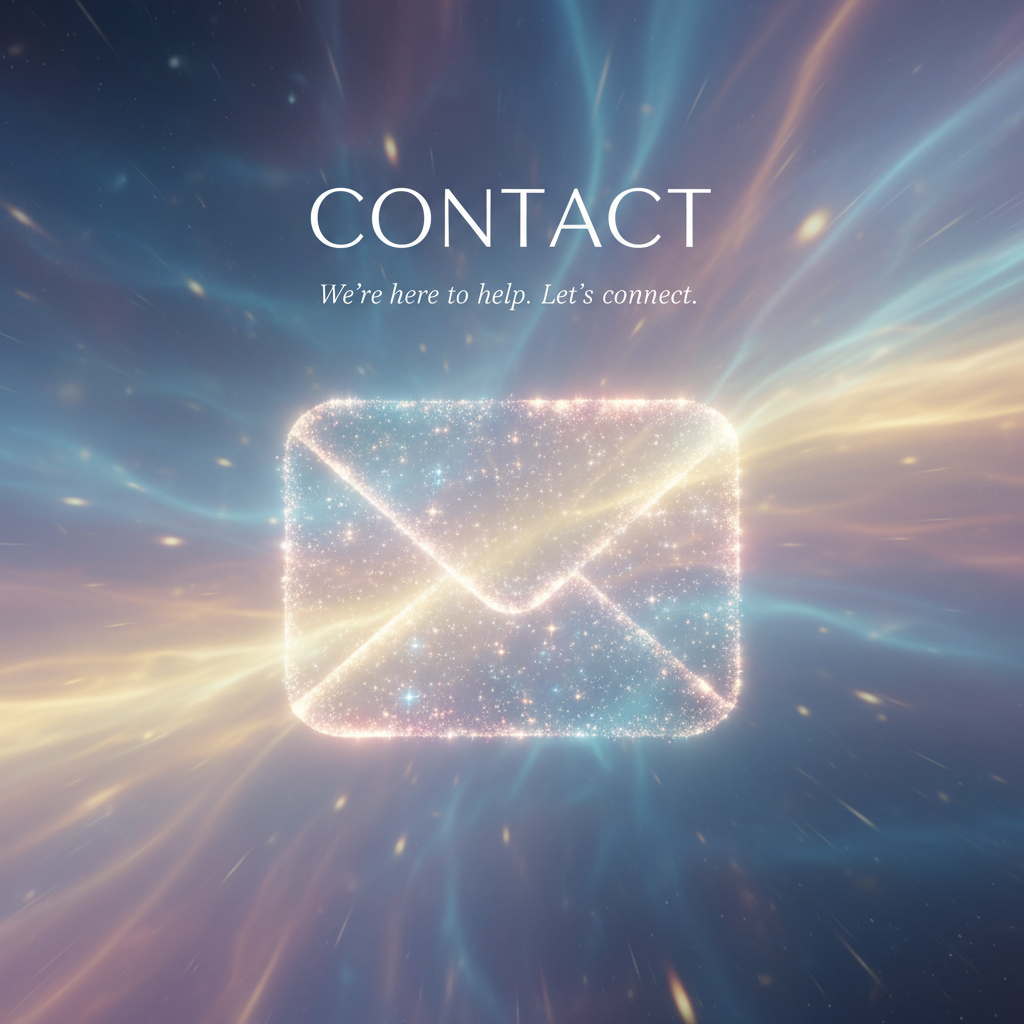 A glowing starlight message bubble in a serene spiritual space