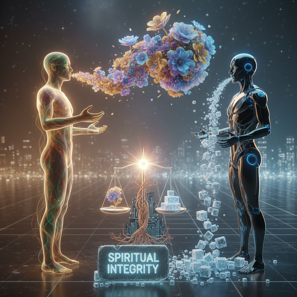 The difference between human soul expression and AI data-mimicry