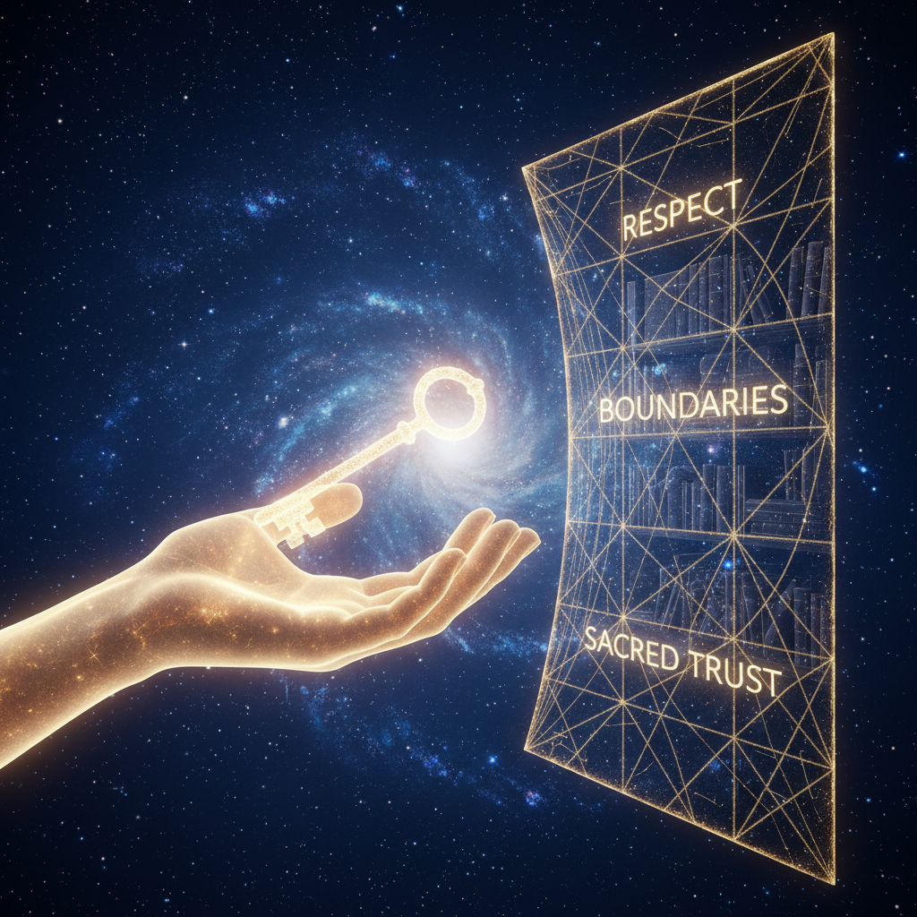 A symbolic representation of spiritual ethics and the sacred key to the records