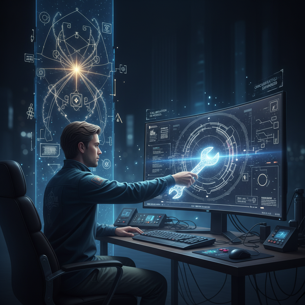 A person calibrating their AI guide for better spiritual alignment